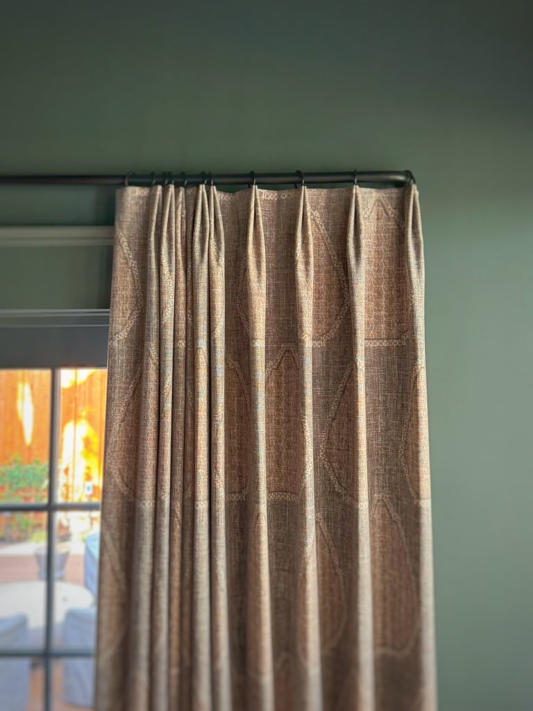 This detailed view of a Euro pleat showcases its simple elegance.